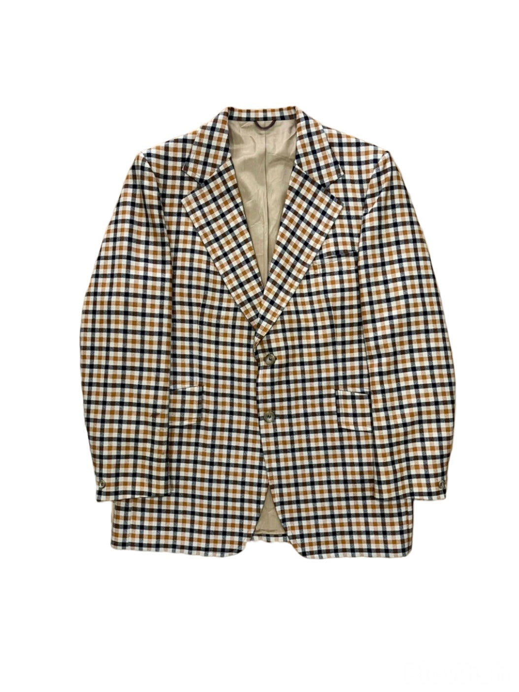 1970s CANADA made retro check pattern tailored jacket