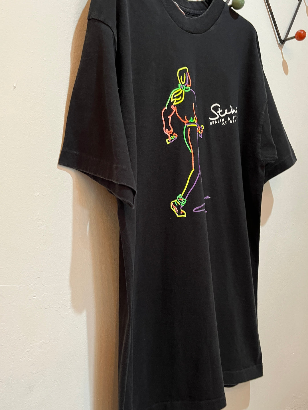 1990s USA made Steiner health & fitness print T-shirt