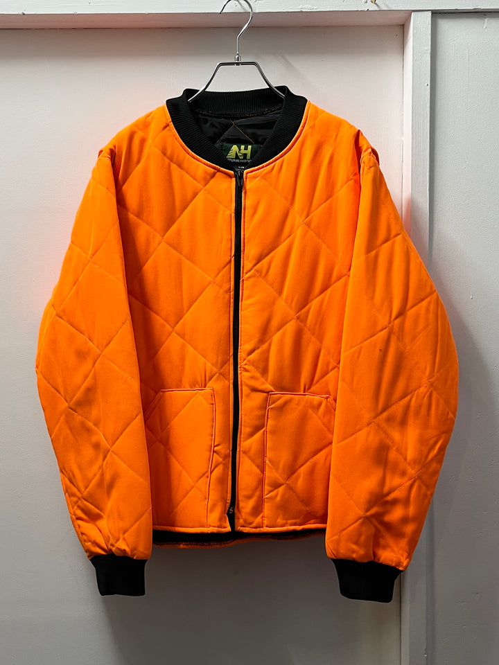 vivid orange quilting jacket