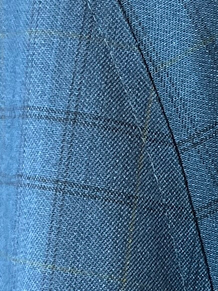 1960s "Sears" steel blue windowpane balmacaan coat