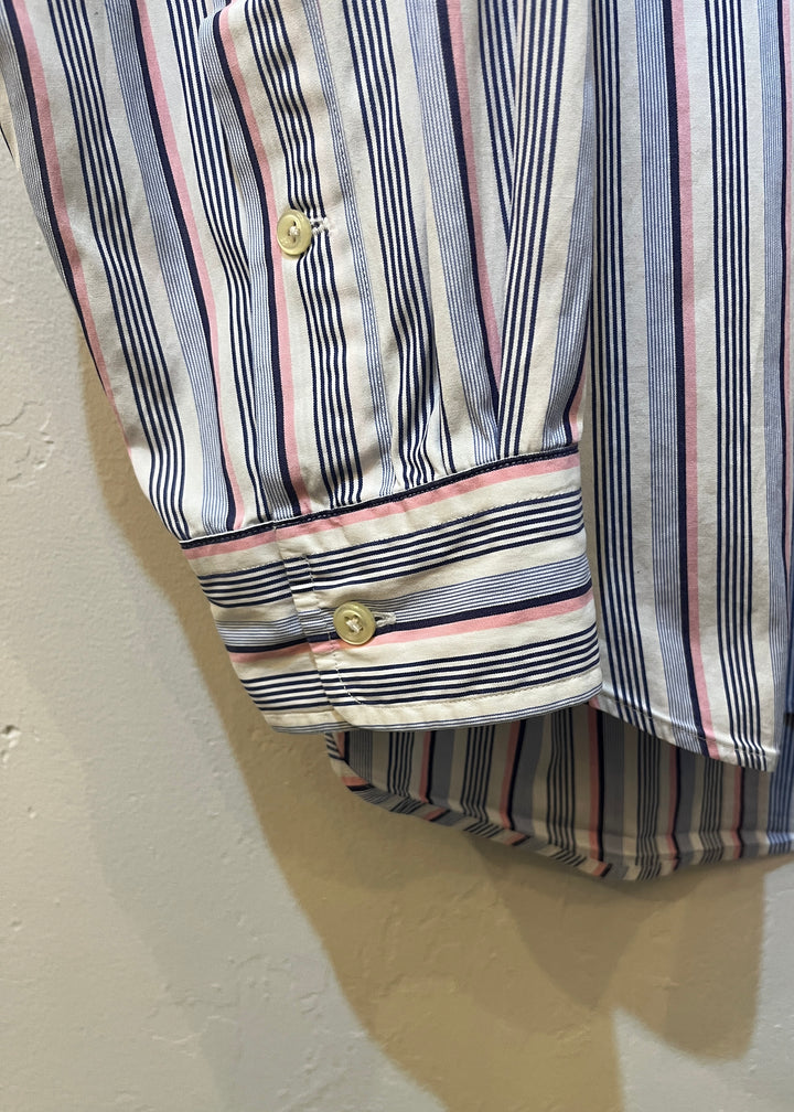 1990s "Ralph Lauren" multi color stripe B.D shirt -BLAKE-