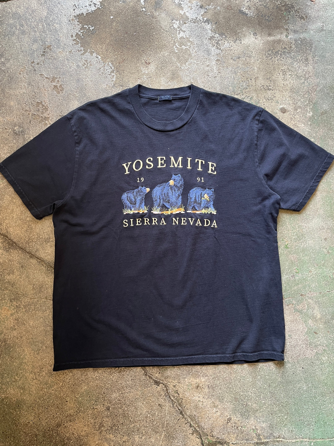 1990s YOSEMITE National park embroidery souvenir T-shirt