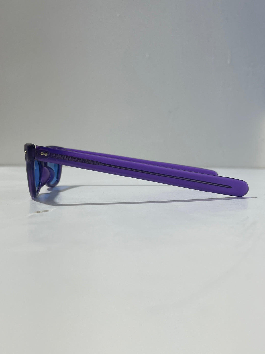 1990s dead stock sunglasses matt purple × light blue
