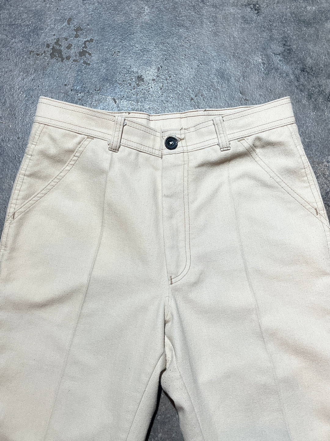 1970-80s "Levi's" ivory color action slacks