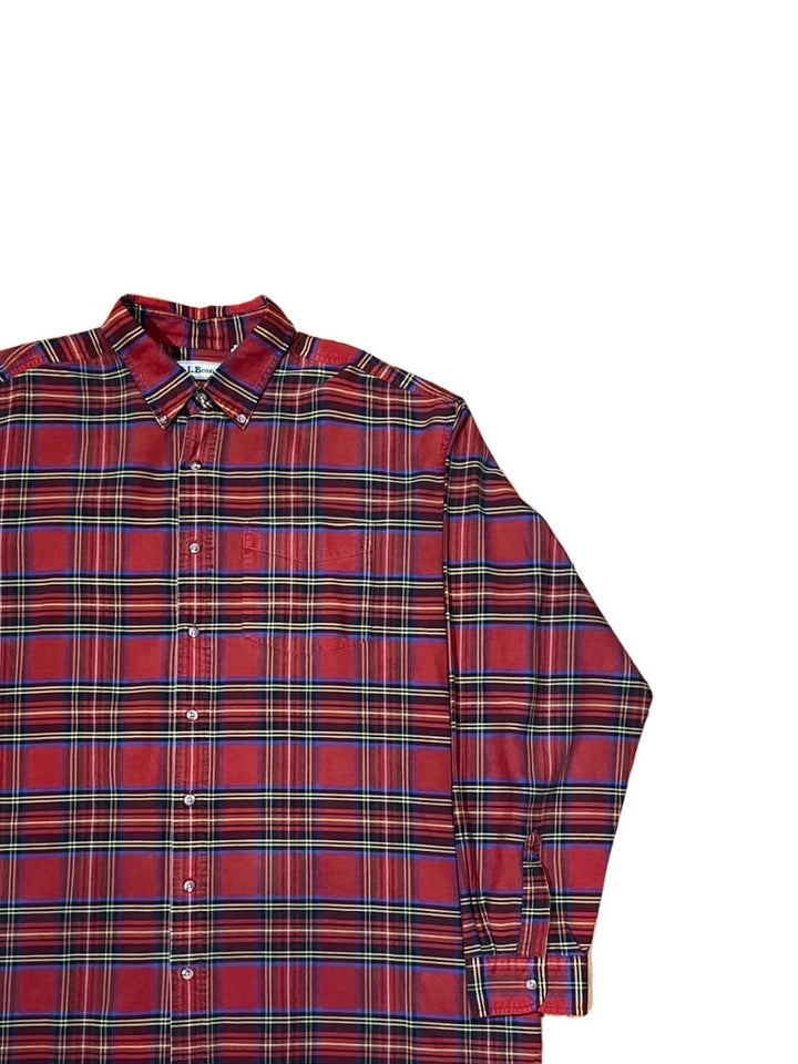 "L.L.Bean" tartan checked B.D shirt