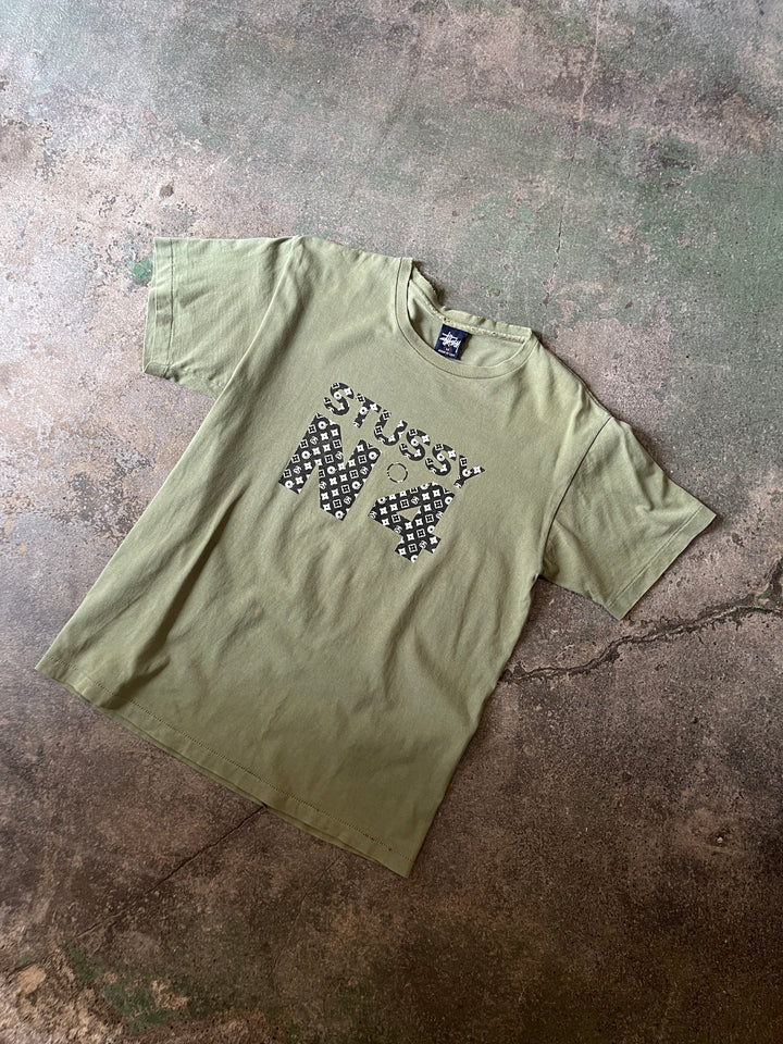 1990s  USA made "Stussy" monogram print T-shirt