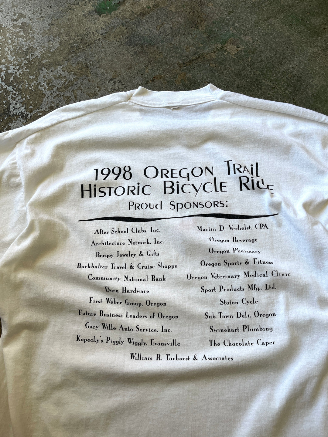 1990s Ride the Oregon Trail both sides print T-shirt