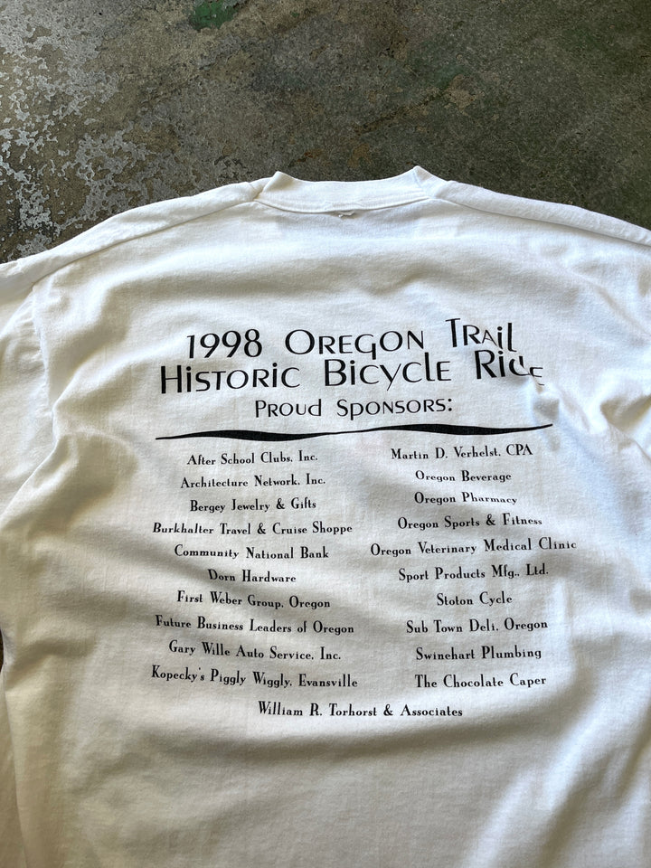 1990s Ride the Oregon Trail both sides print T-shirt