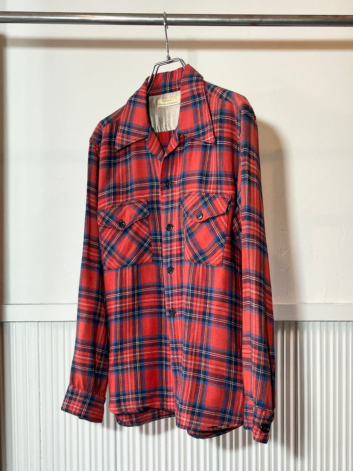 1940s "LaPLaya Marlbolo" tartan flannel shirt