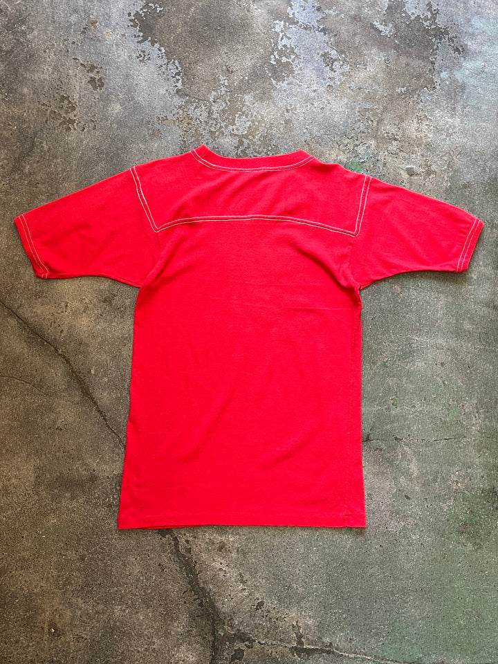 1970-80s USA made red football T-shirt