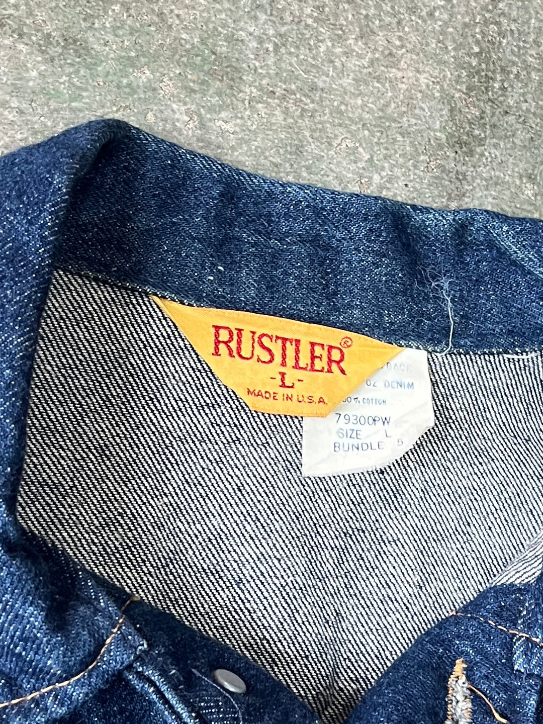 1970-80s USA made "RUSTLER"  denim tracker jacket