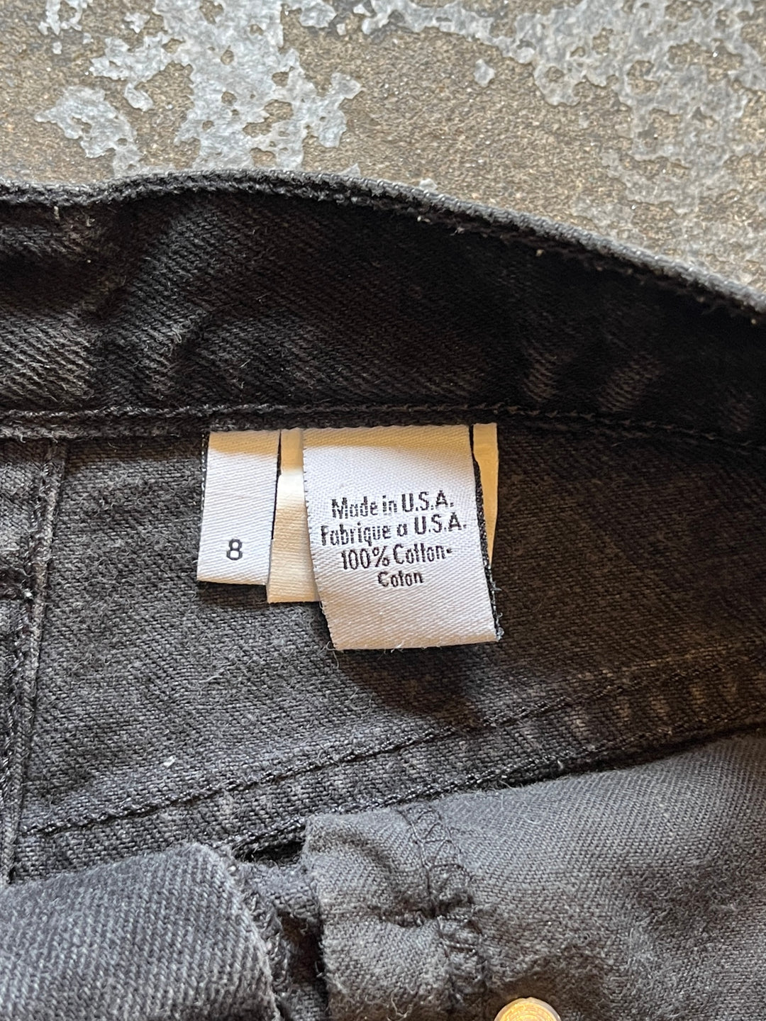 1990s USA made "Calvin Klein" black denim shorts