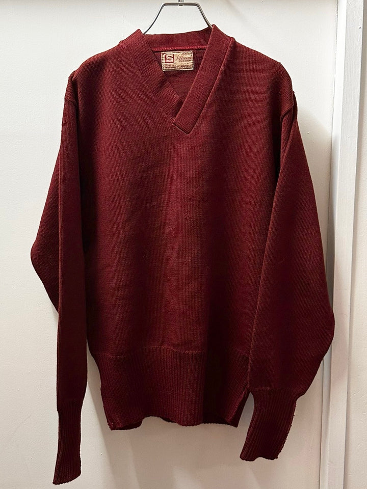 1930-40s vintage "Stanford University" burgundy lettered sweater