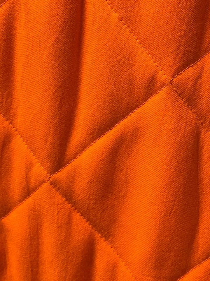 vivid orange quilting jacket