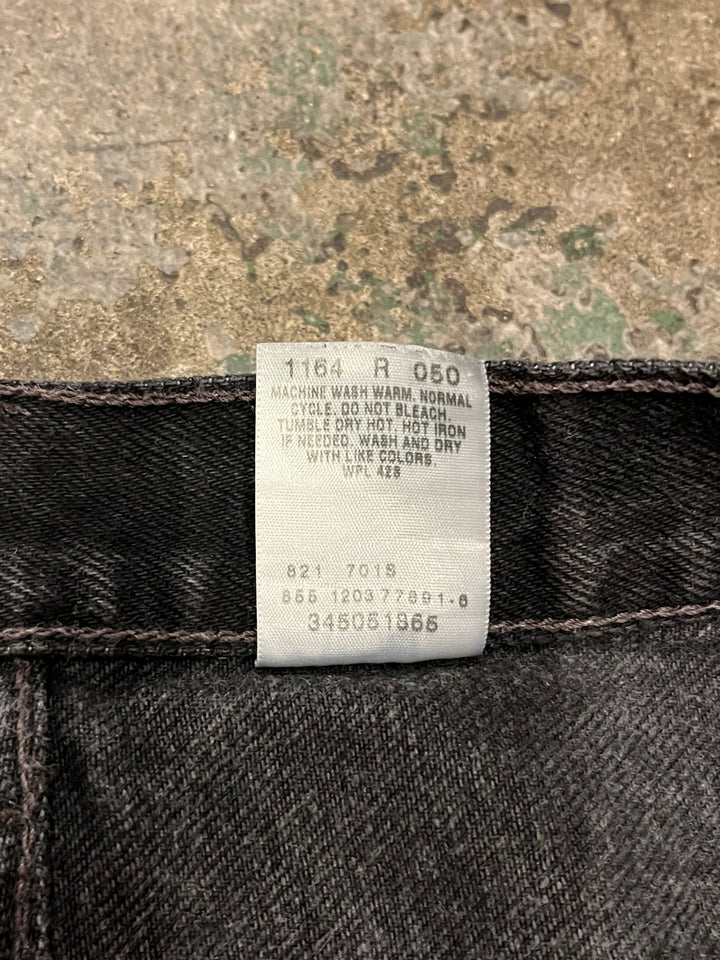 2000s "Levi's" 505 black denim shorts W38