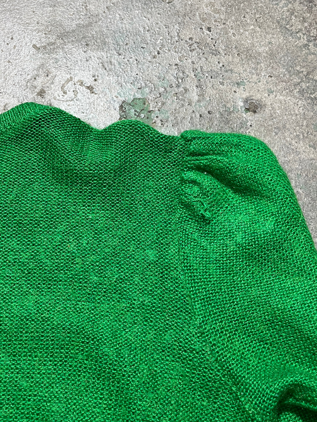 vivid green low guage knit