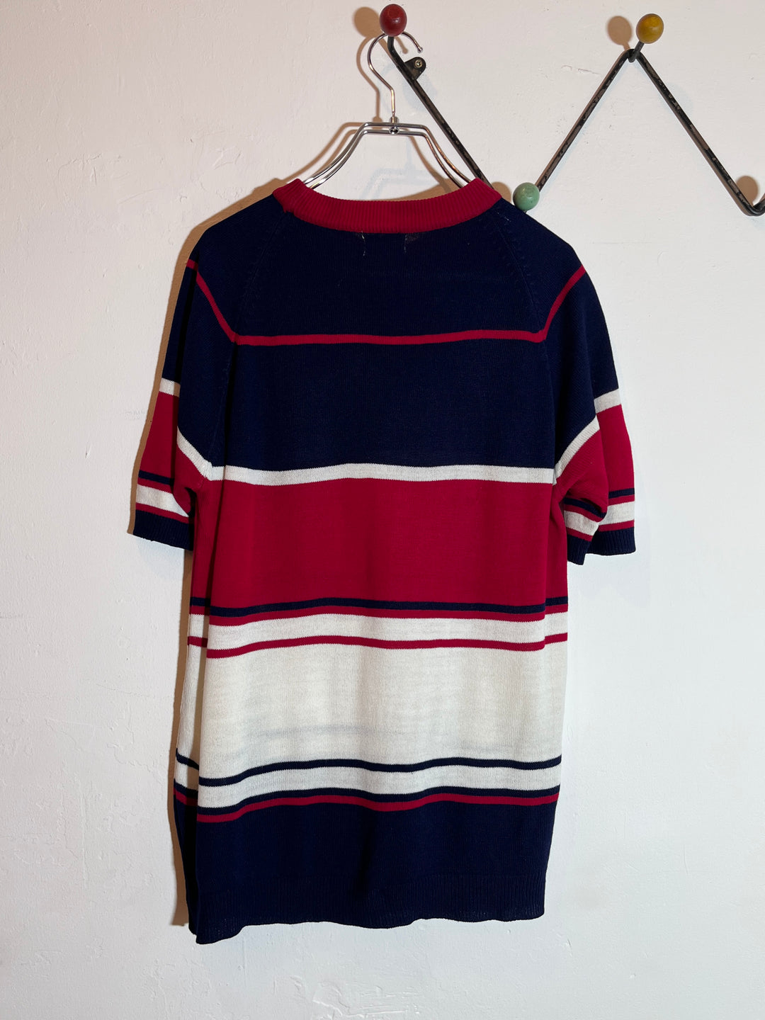 1960s "Penneys TOWN CRAFT" multi color s/s summer knit