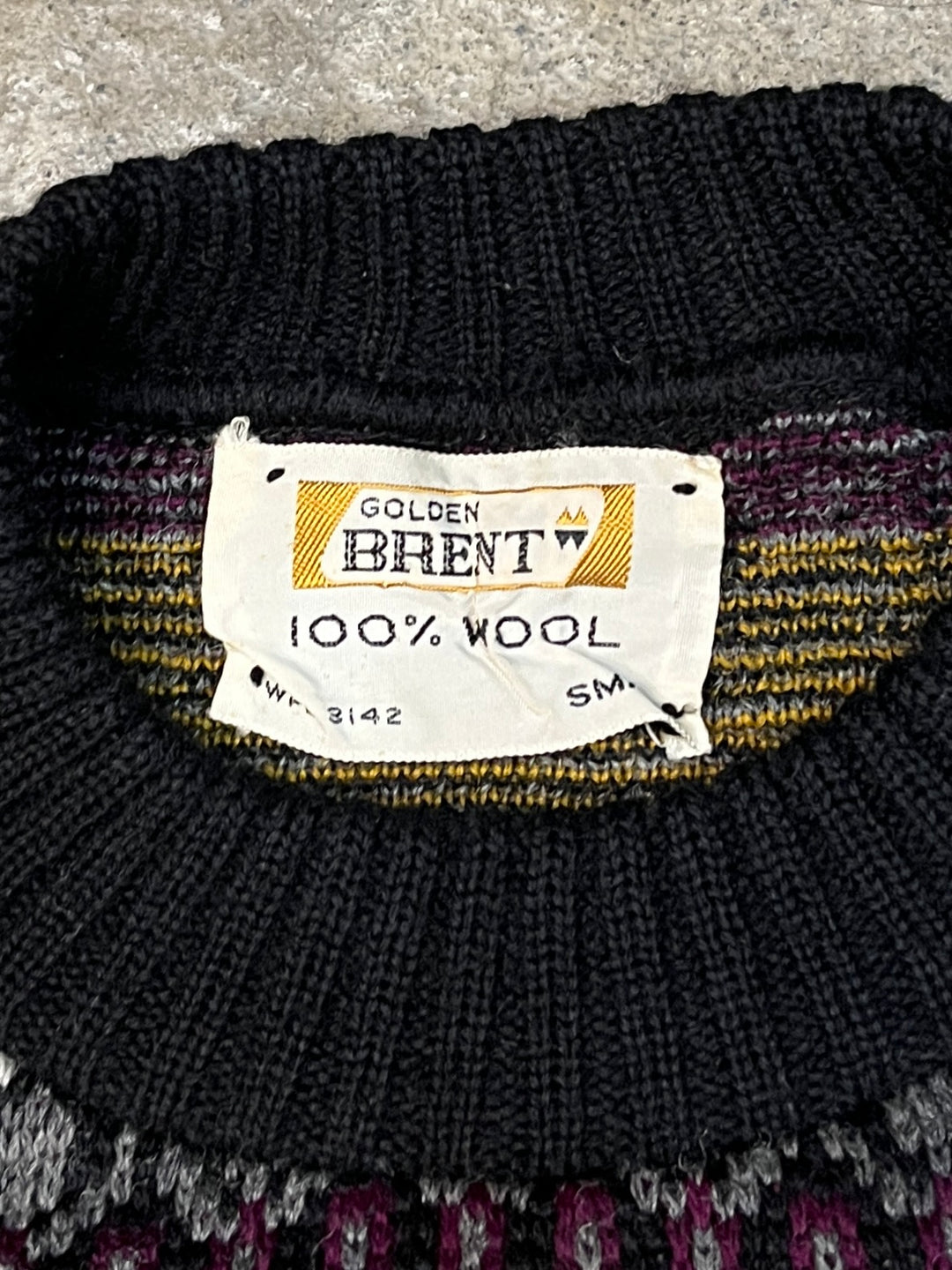 1960-70s "BRENT" abstract pattern knit