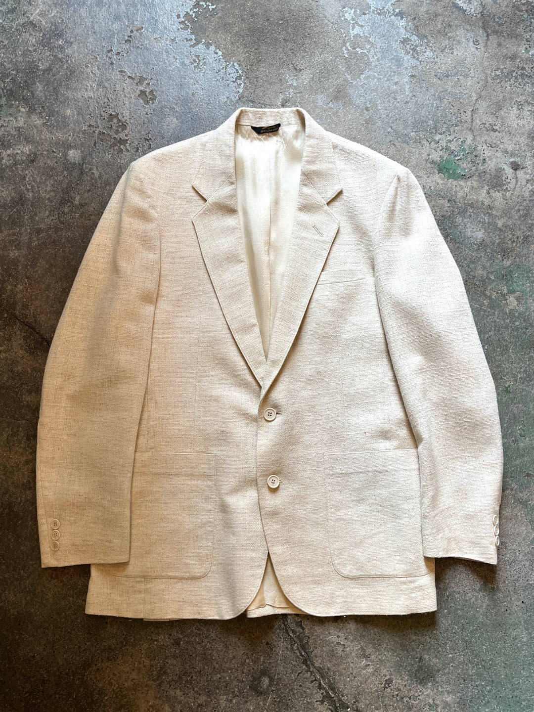 1970s "Levi's" ecru linen brend tailored jacket