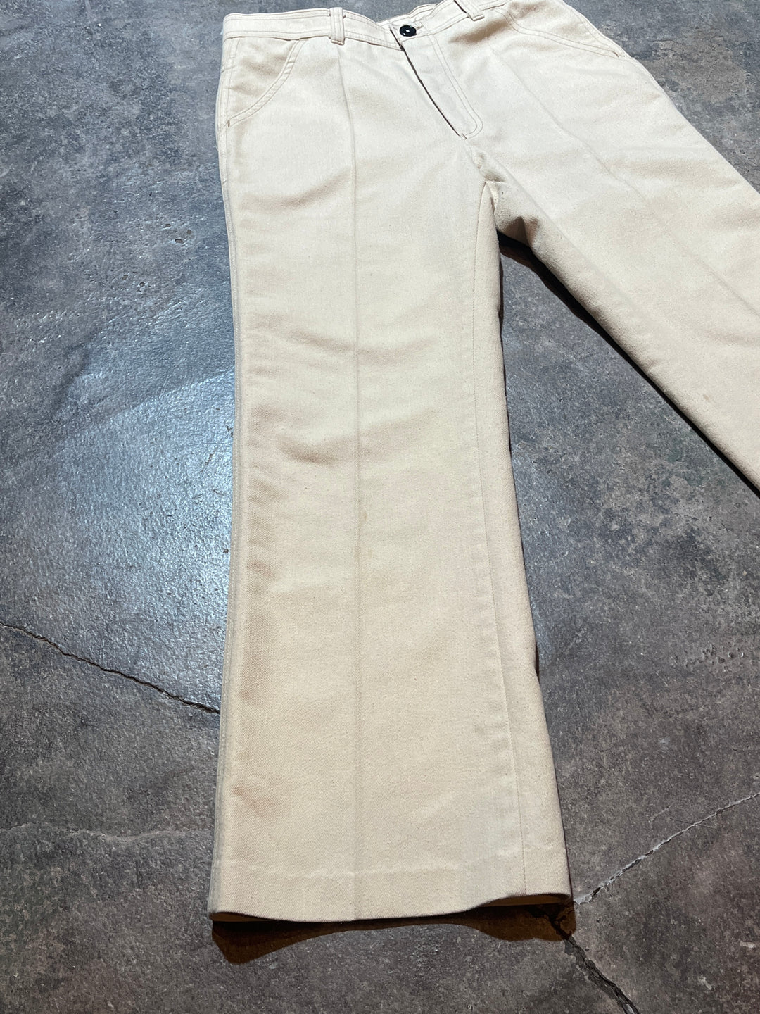 1970-80s "Levi's" ivory color action slacks