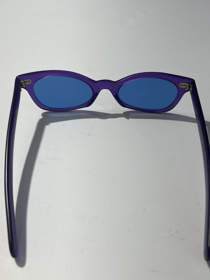 1990s dead stock sunglasses matt purple × light blue