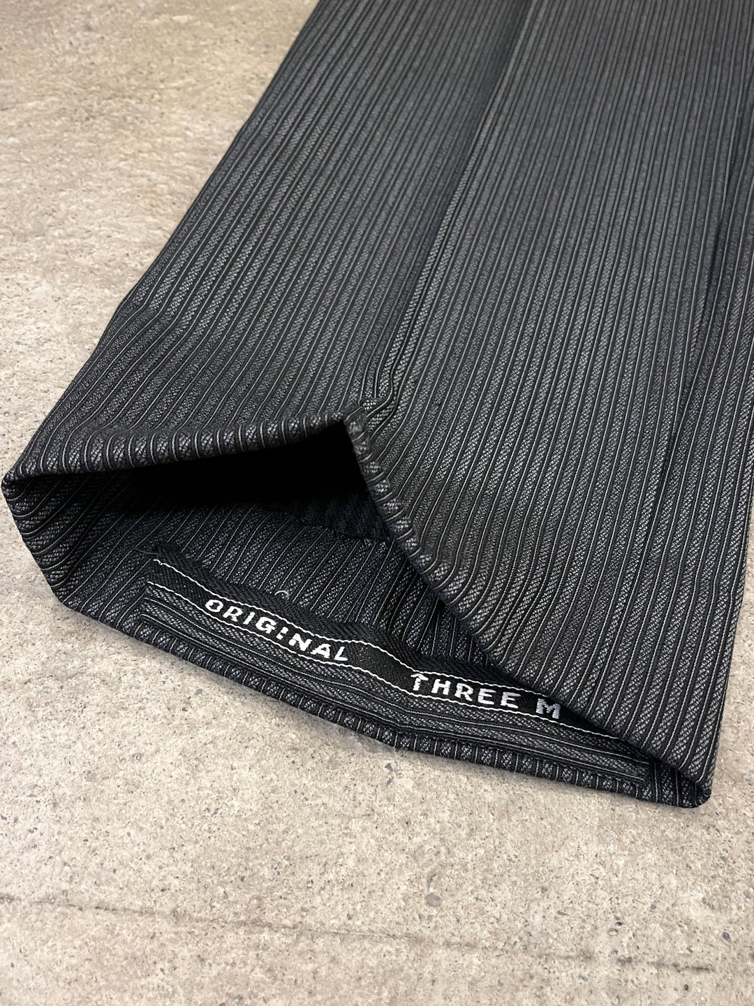 1960s black × dark gray stripe slacks