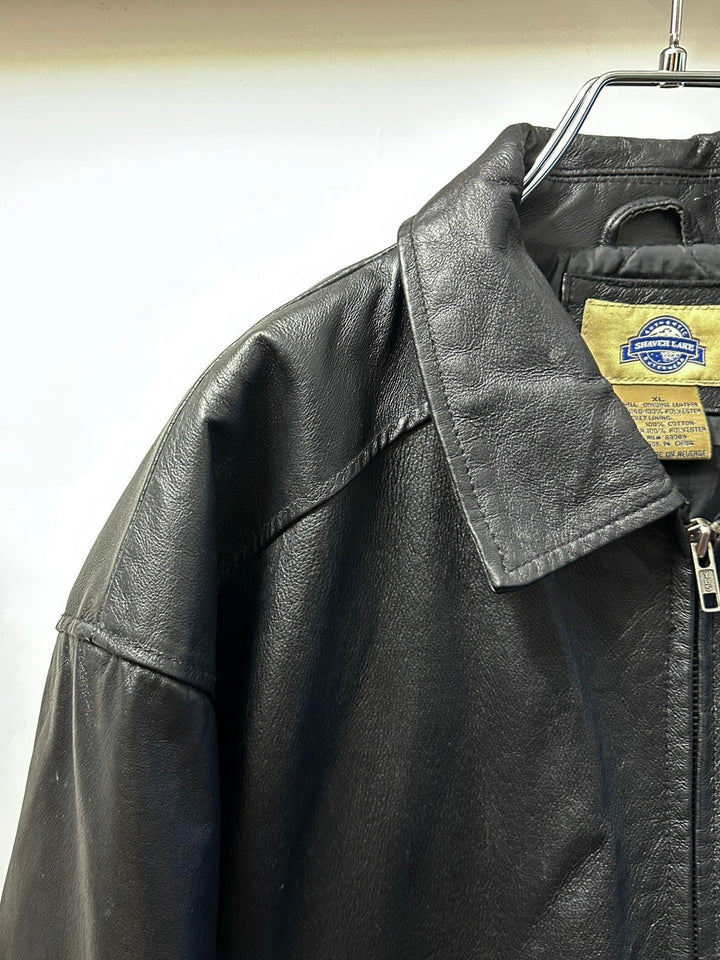 1990s "SHAVER LAKE" black leather blouson