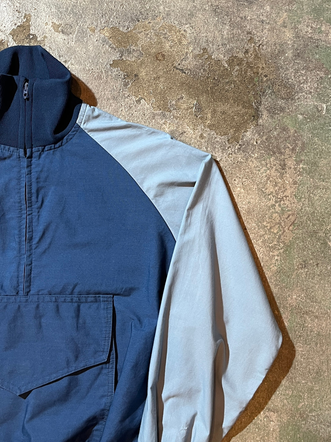 1970s bicolor half zip pullover