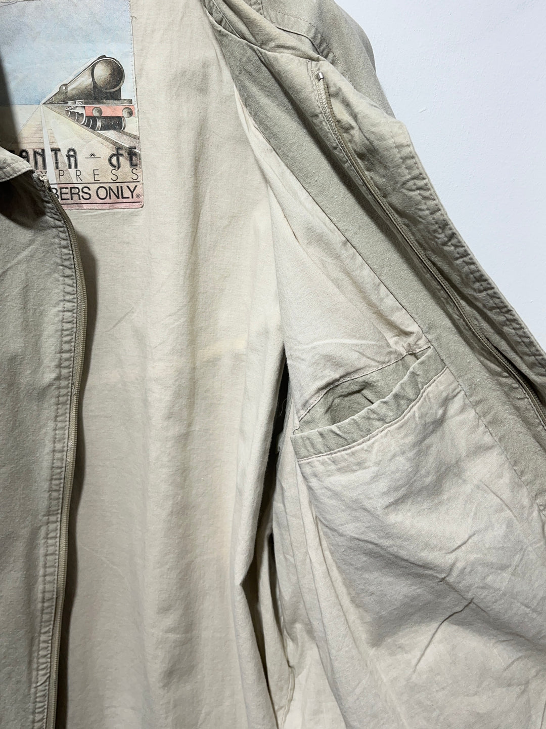 1990s sand beige harrington jacket