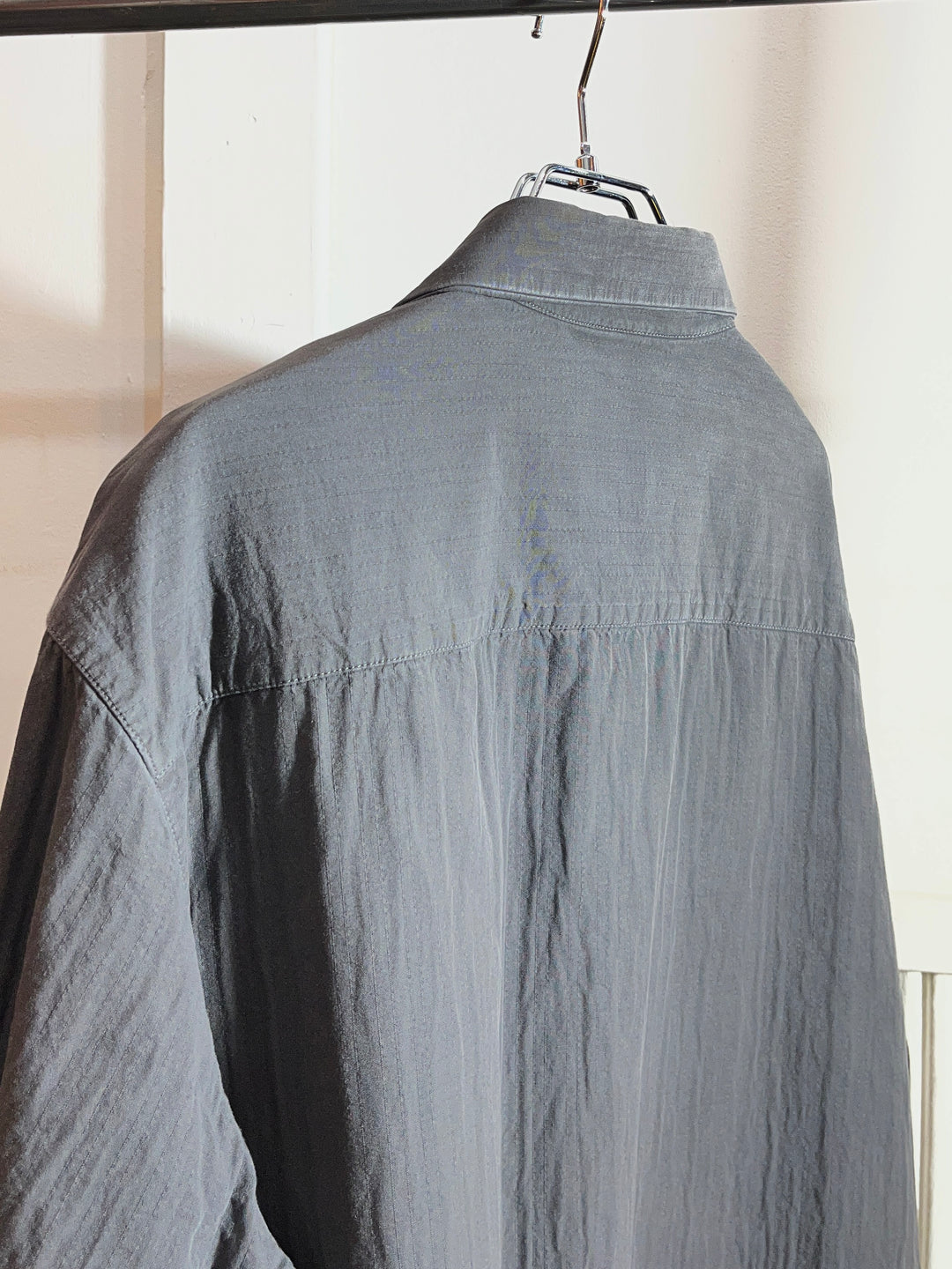 2000s "Timberland" stitched stripe design work shirt