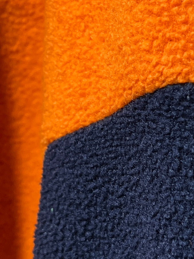 1990s USA made "nautica" orange × navy halfzip fleece jacket