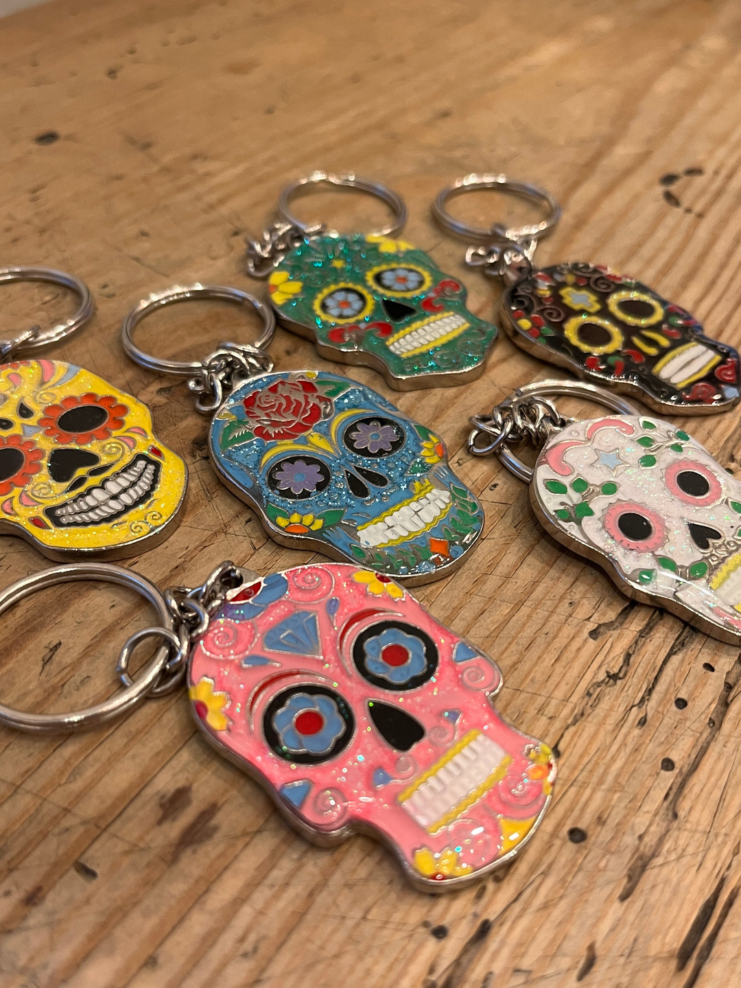 Dia de los Muertos Calavera keychain