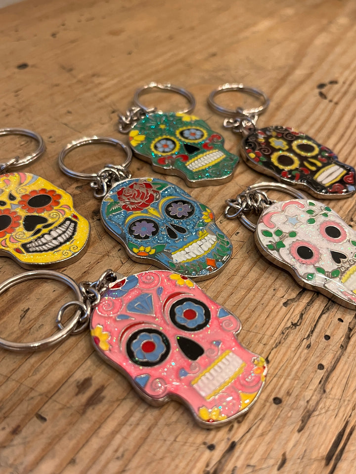 Dia de los Muertos Calavera keychain