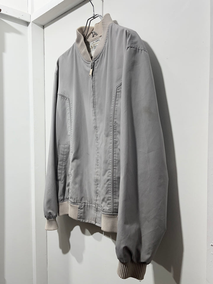 1970-80s light gray seam paneled blouson
