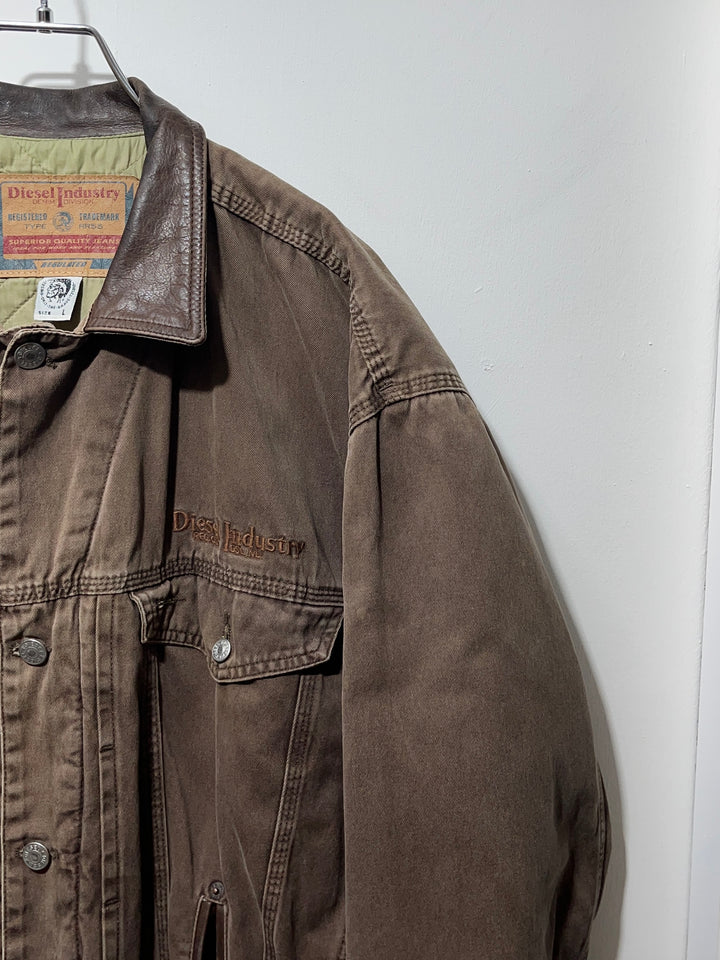 1990s "Diesel" chocolate brown denim jacket