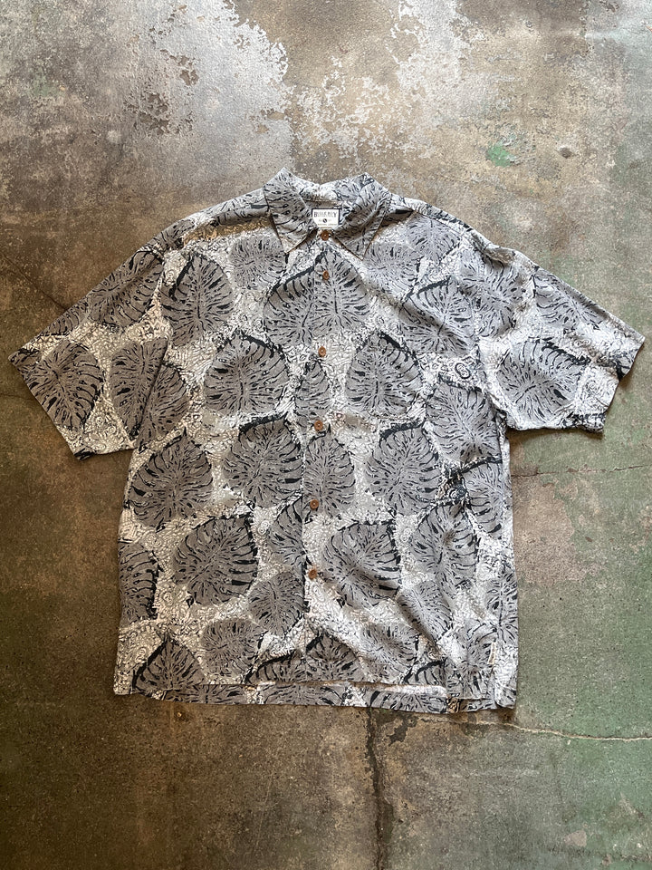 1990-00s "BUGLE BOY" all-over pattern s/s rayon shirt