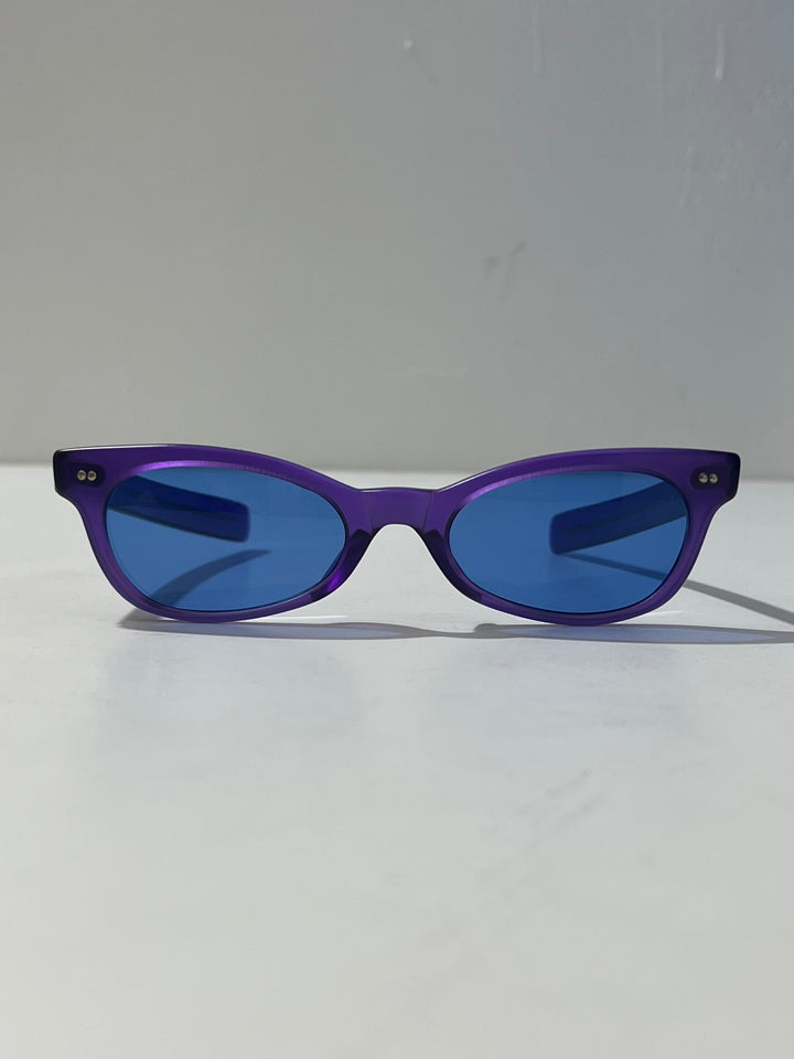 1990s dead stock sunglasses matt purple × light blue