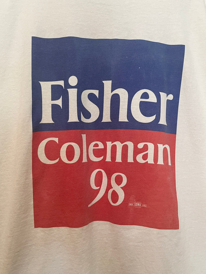 1990s USA made Fisher Governor T-shirt