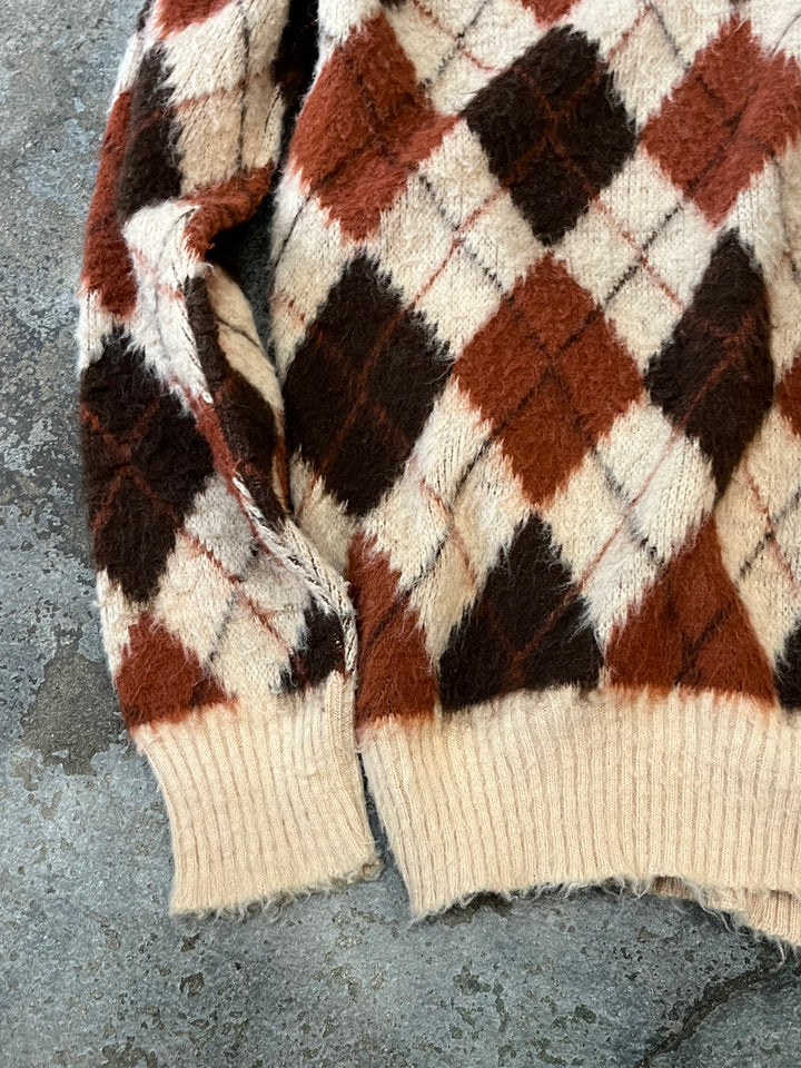 1970s "CAMPUS" argyle mohair knit