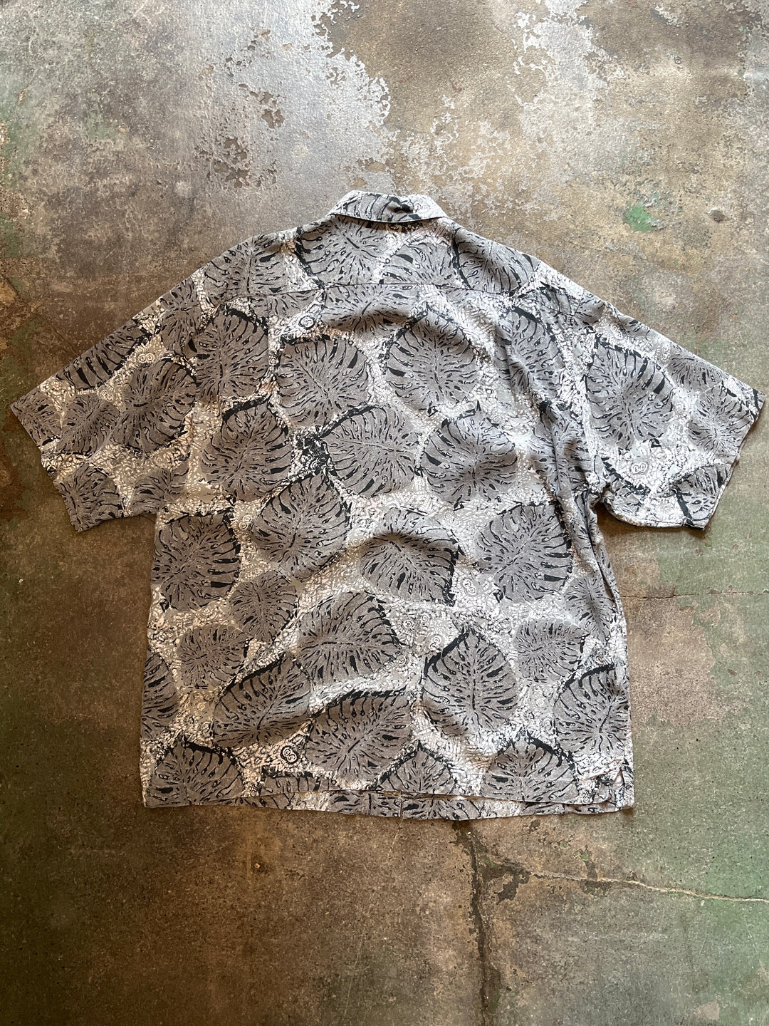 1990-00s "BUGLE BOY" all-over pattern s/s rayon shirt