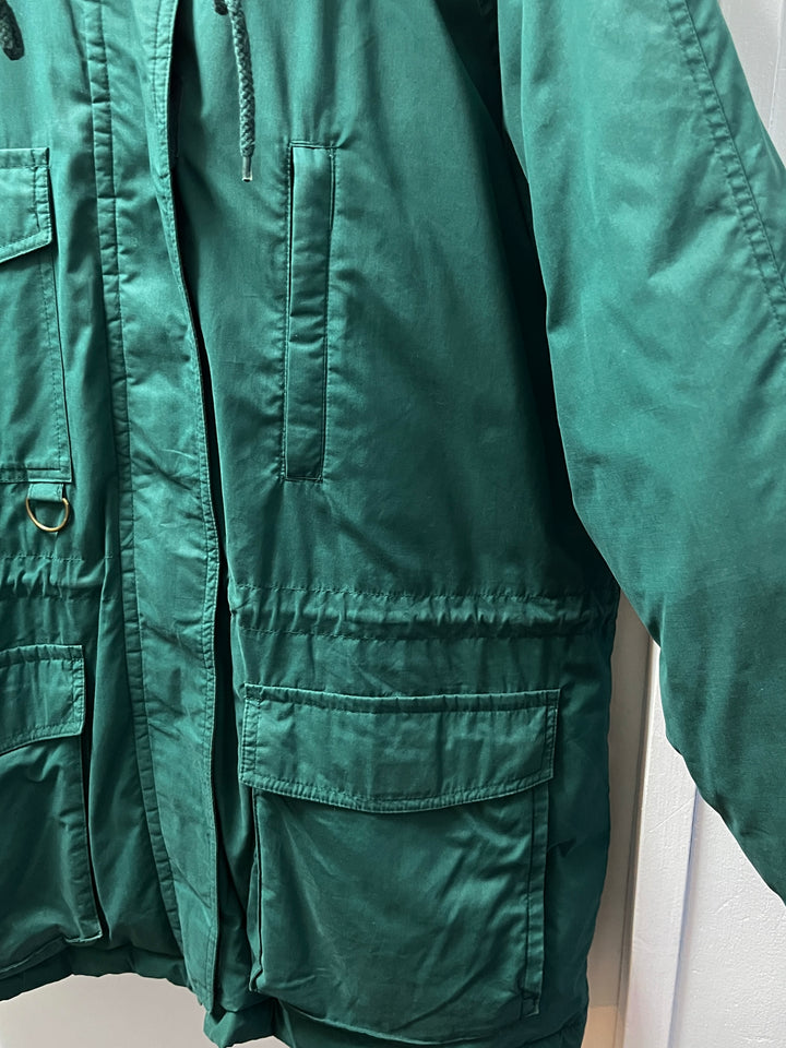 1980-90s "Eddie Bauer" green down coat