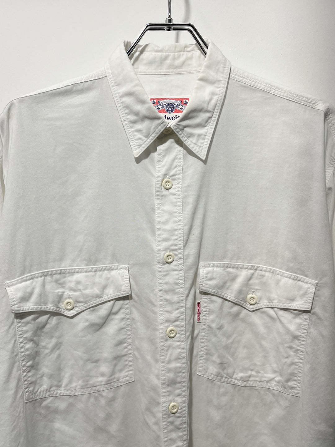 1990s "Budweiser" embroidery s/s shirt