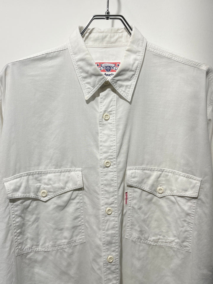 1990s "Budweiser" embroidery s/s shirt