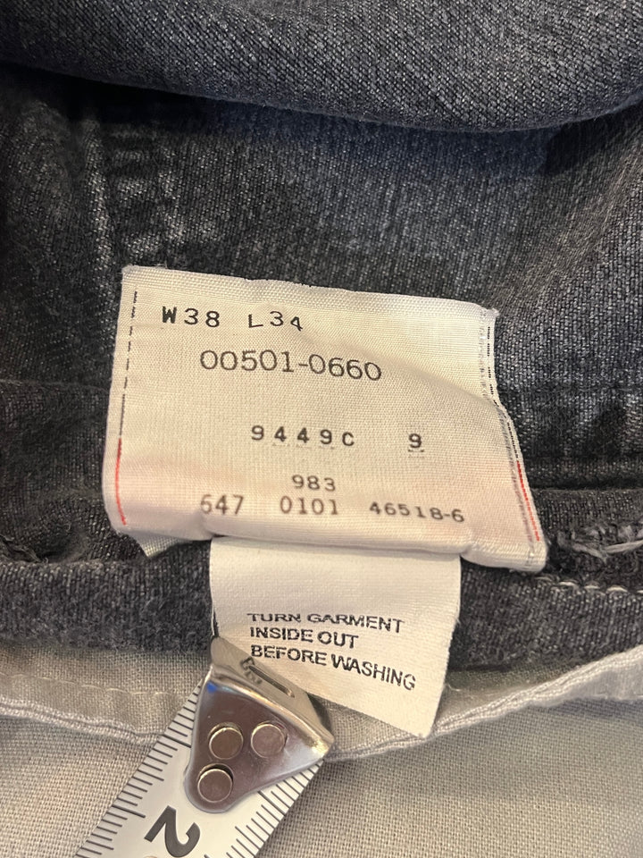 2000s "Levi's" 501 black denim pants 38×34