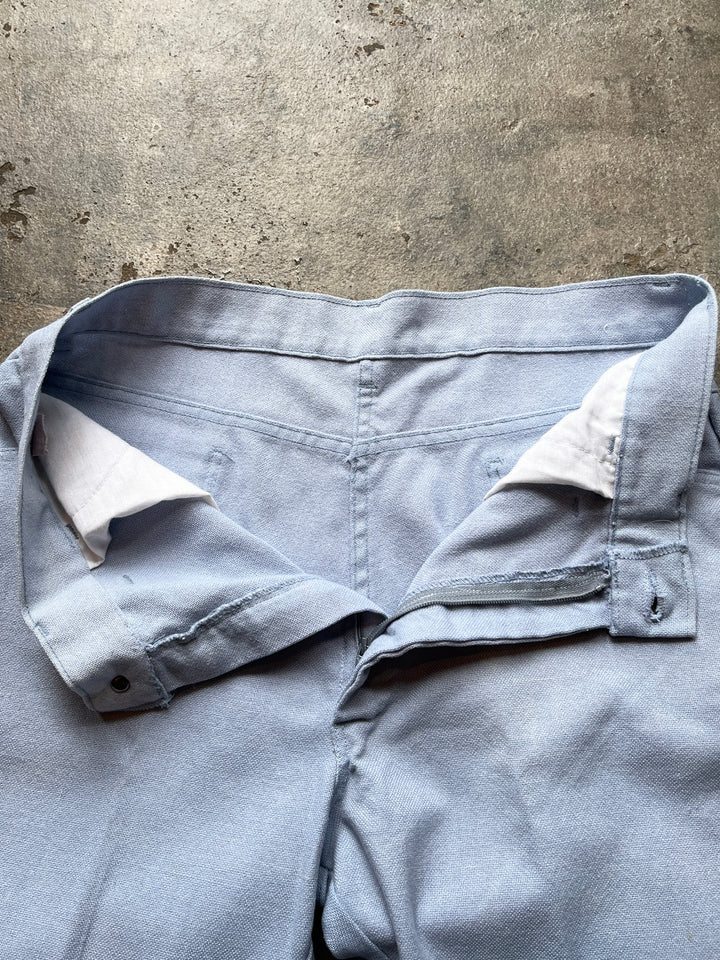1970s ice blue straight-leg pants
