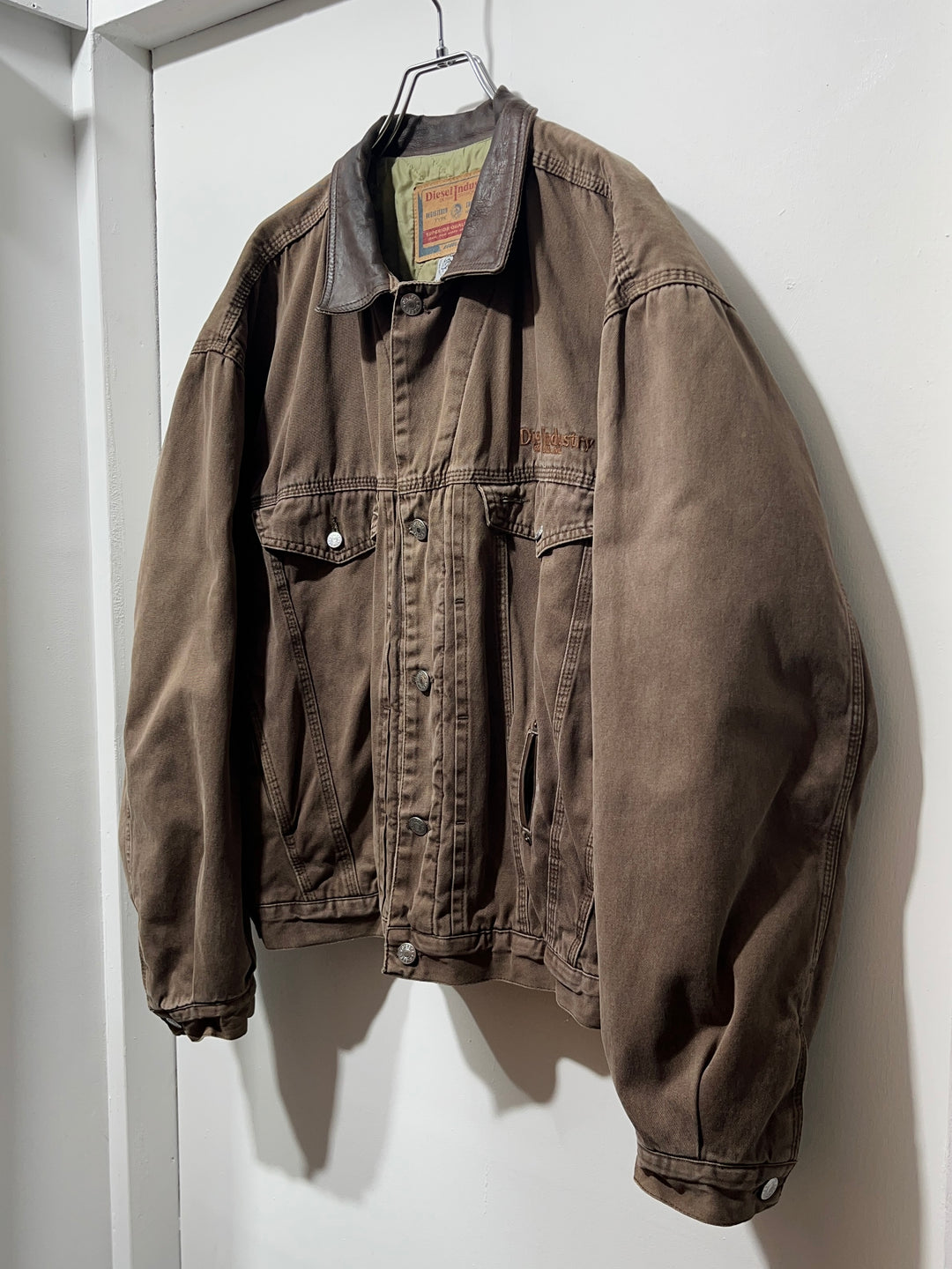 1990s "Diesel" chocolate brown denim jacket