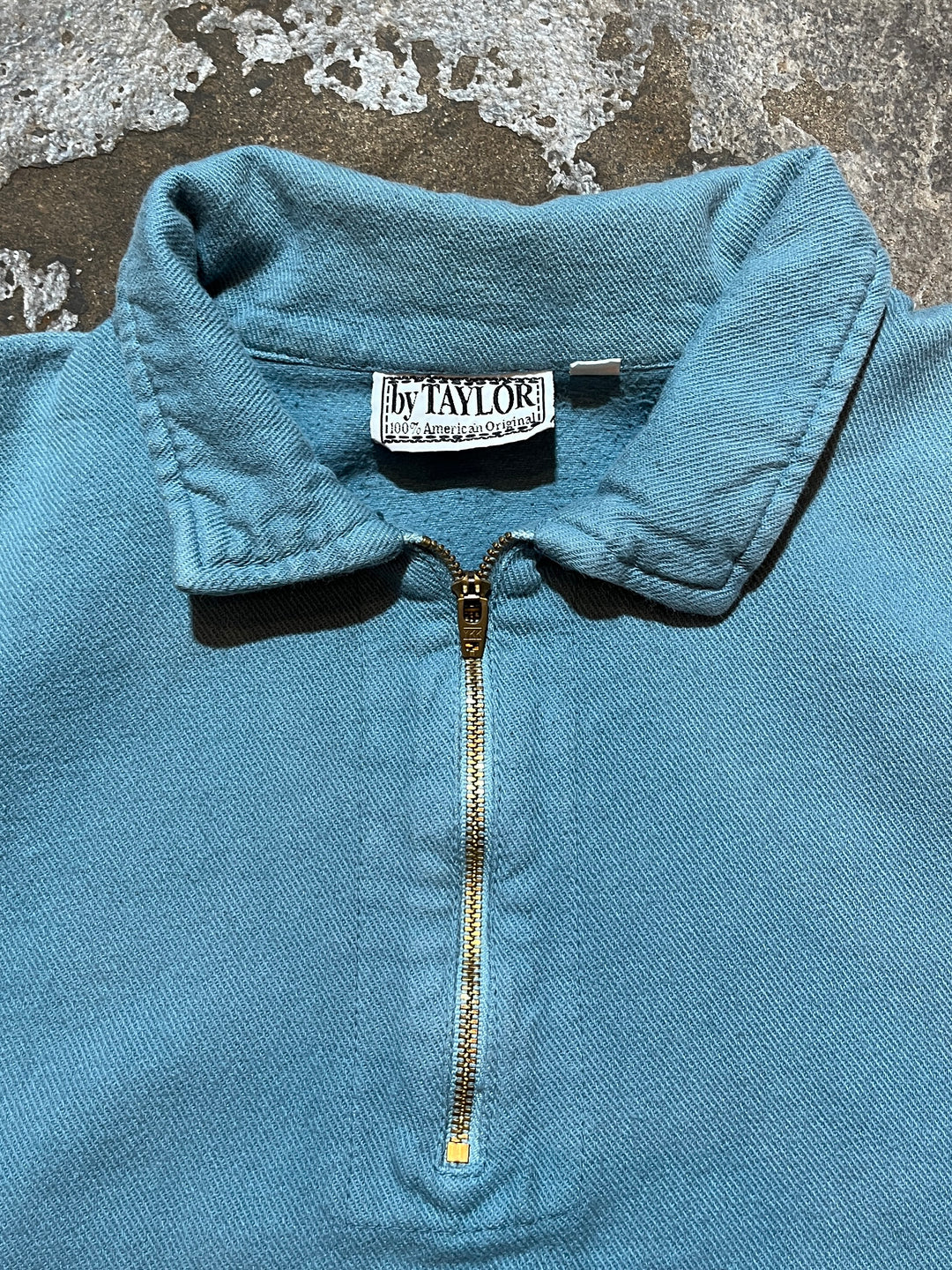 1990s USA made abstract art half zip sweatshirt