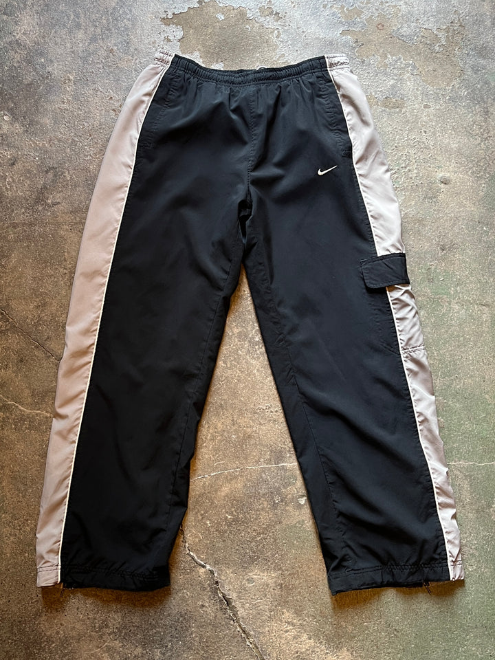 2000s "NIKE" black × gray track pants