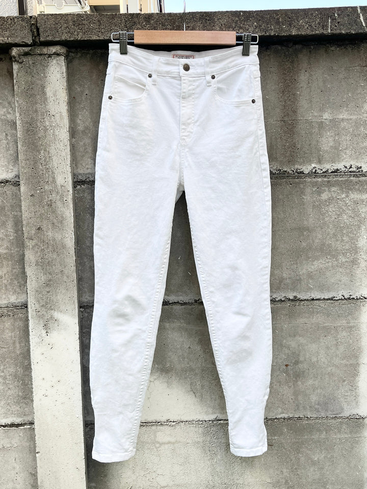1990-00s "GUESS" white skinny denim pants
