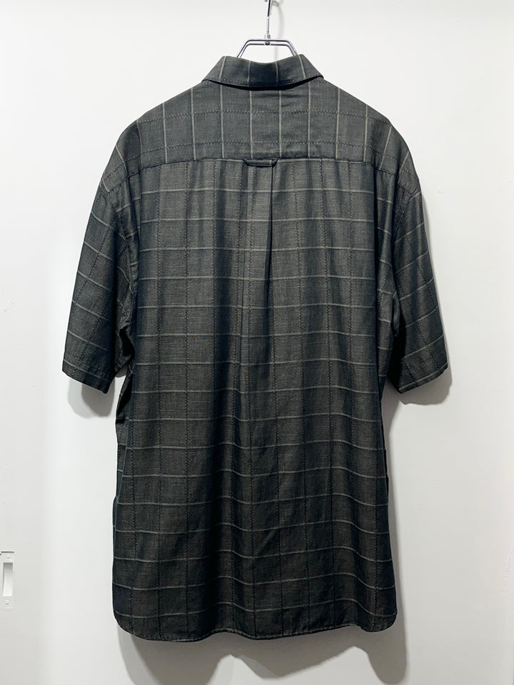 1990-00s ITALY made "Zanella" checkered s/s shirt